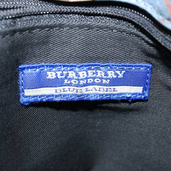 BURBERRY Nova Check Hand Bag Nylon Blue Auth hs1653 - Picture 10 of 16